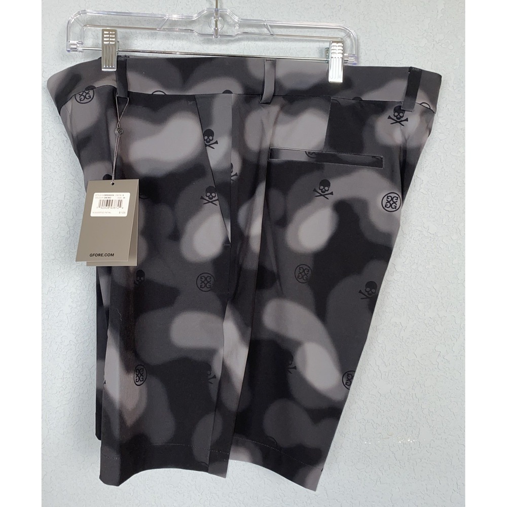 NWT G/Fore Icon Blur Camo Skull Maverick‎ Hybrid Shorts Onyx Black Size 38
